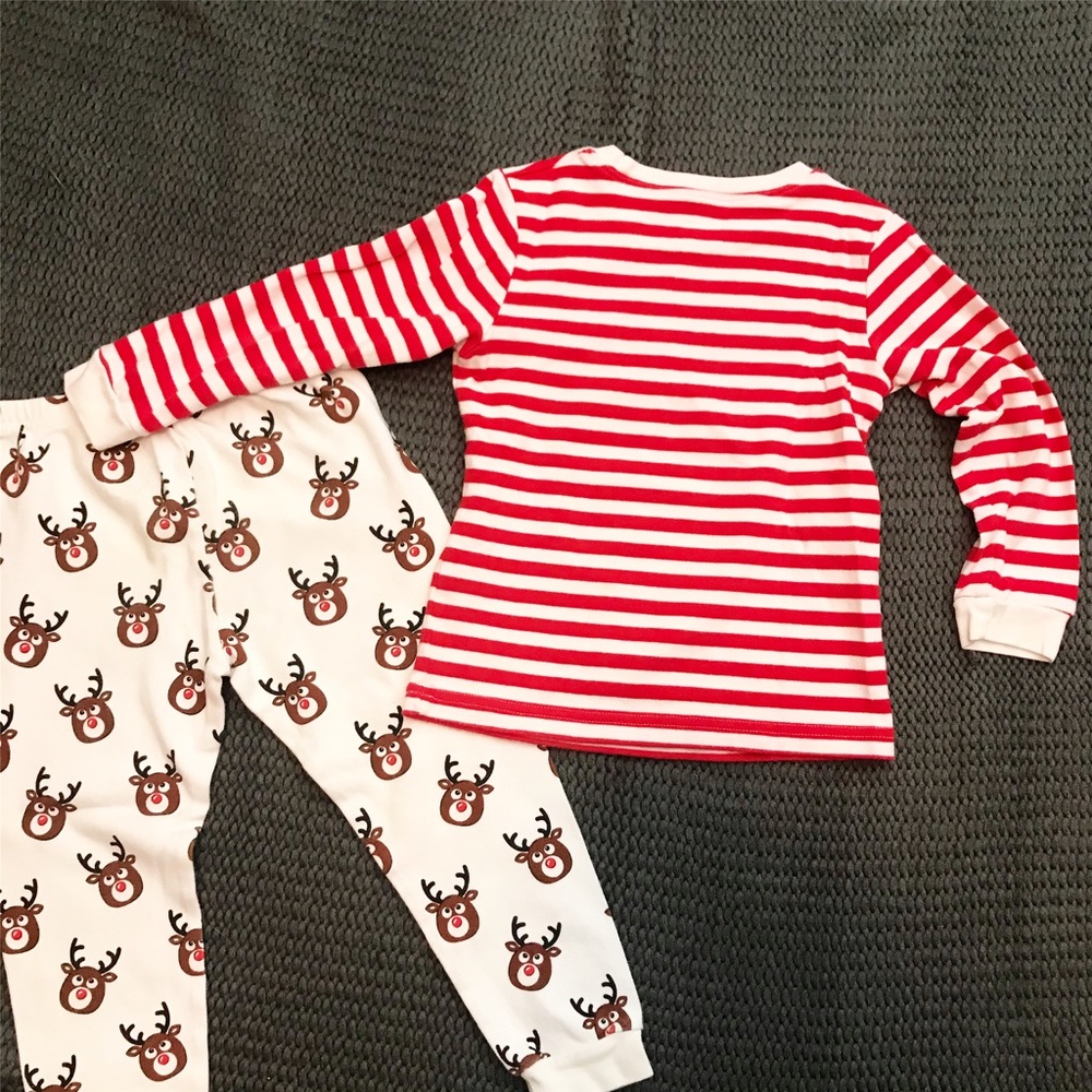Rudolph the Reindeer Red & White Stripe Pajama Set - Picture 5 of 5